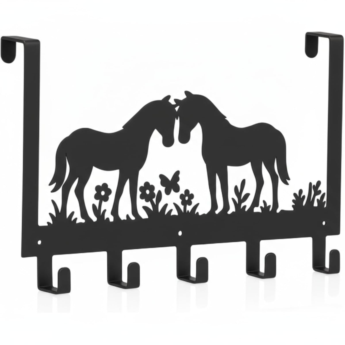 Reallnaive Horse Over the Door Hooks Bathroom Decor Hanger Wall Mount Rack Holder for Towel, Hat, Coat, Cloth, Keychain, Bag, Christmas Party Gift