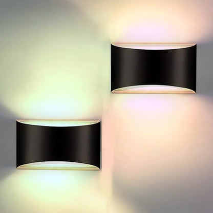 Smart Outdoor Wall Sconce, Tunable White 2700k-6500k Porch Lights, RGB Exterior Lighting Fixture with APP&Voice Control, 12W WiFi LED Outside Lights for House