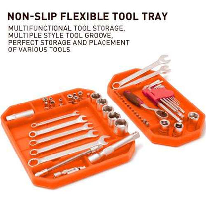 3PC Non-Slip Flexible Tool Tray, Large Tool Storage Set, Accessories Organizer, Silicon Tool Holder Mats, Organizer for Screw, Bolts, Washers, Nuts and Small Tools & Accessories.
