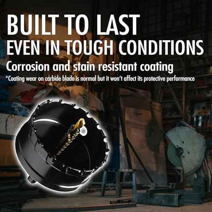 1" Tungsten Carbide Tipped Hole Saw Drill Bit for Hard Metal, 25.4mm Hole Cutter for Sheet Metal, Stainless Steel, Iron, Wood, Plastic
