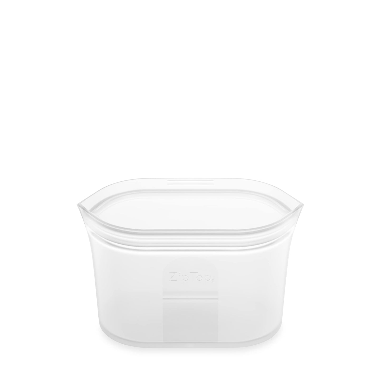 Zip Top Reusable Food Storage Bags | Medium Dish [Frost] | Silicone Meal Prep Container | Microwave, Dishwasher and Freezer Safe | Made in the USA