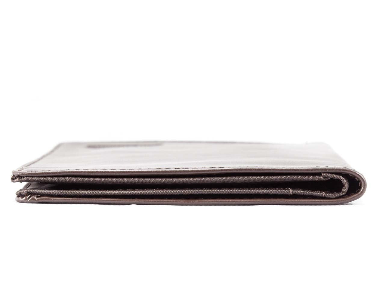 Big Skinny Men's Hipster Leather Bi-Fold Slim Wallet, Holds Up to 40 Cards, Brown