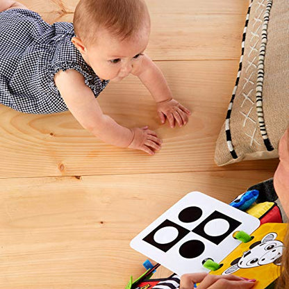 Baby Einstein Flip For Art High Contrast Floor Activity Mirror with Take Along Cards, Tummy Time Play, Newborn+