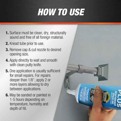 DAP Alex Plus Spackling, White, 7 Oz (7079818744)