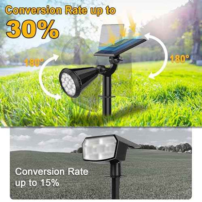 WELALO Solar Spot Lights Outdoor Waterproof for Flag, [8 Pack/4 Modes] Landscape Spotlights 180¡Æ Adjustable Solar Powered Lights for Walkway Pathway Tree Yard Garden Wall Driveway Statue Warm White