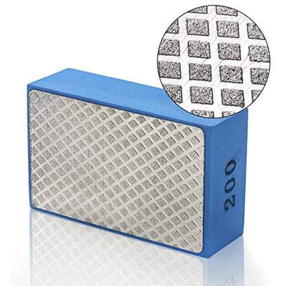 TOPZEA 4 Pack Diamond Hand Polishing Pads, 60/100/200/400 Grit Wet & Dry Sanding Blocks Sandpaper Sponge Tile Polishing Tools for Tiling Granite Marble Ceramic Glass