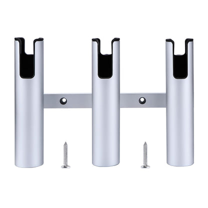 Marinebaby Fishing Boat Rod Holder Aluminum,3 Link Tube Aluminum Rod Rack, Suit Boats & Yacht