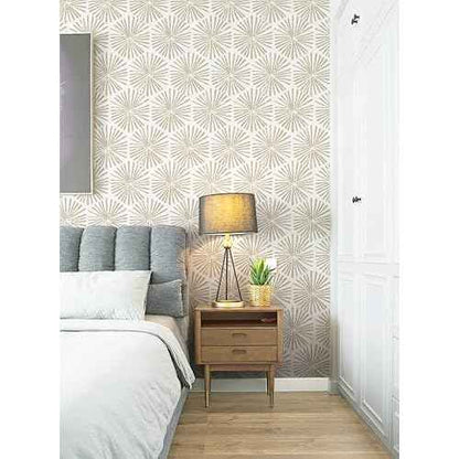 Safiyya 118"x17.3" Peel and Stick Wallpaper Boho Contact Paper Peel and Stick Wall Paper Modern Self Adhesive Removable Wallpaper Beige Geometric Wallpaper for Bedroom Covering Vinyl Rolls