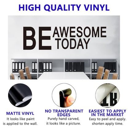 Motivational Quotes Wall Stickers for Gym: Office Inspirational Positive Vinyl Art Wall Decals for Classroom School Bedroom Living Room - Be Awesome Today 25" X 7"