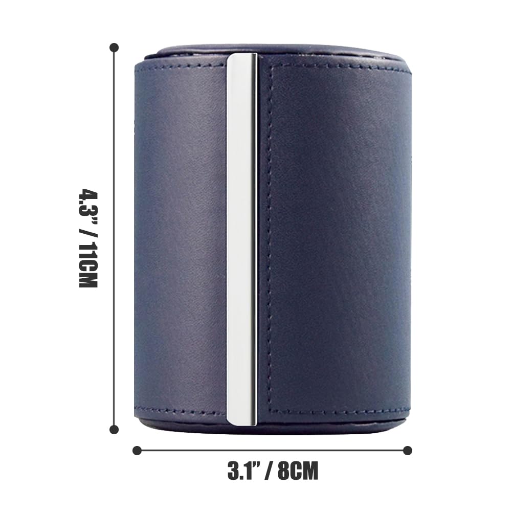 Fosinz Tie Box, Leather Necktie Travel Case, Men's Gift Box, Necktie Holder Container Storage for Business, Gift, Travel, Office