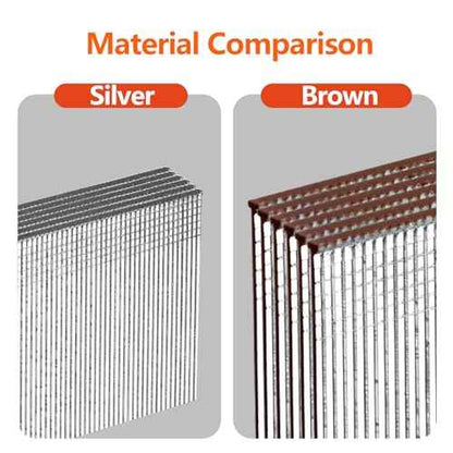 18 Gauge Galvanized Brad Nails Brown T-head 6 Sizes 1600-Pack (5/8"+3/4"+1"+1-1/4"+1-1/2"+2"), Assorted Size Project Pack, for Pneumatic, Electric 18GA Brad Nailer Gun