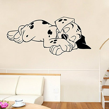 BooDecal Spotty Dog Dalmatian Cute Puppy Falling in Sweet Dream Vinyl Wall Decals Stickers for Baby Nursery Bedroom 22 x 10 inches