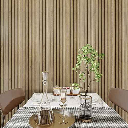 Livelynine Slats Wood Wallpaper Peel and Stick Removable Natural Wood Contact Paper Peel & Stick Accent Wall Vinyl Beadboard Paneling Faux Wood Slat Wall Panel Wallpaper for Bedroom Bathroom 15.8x78.8