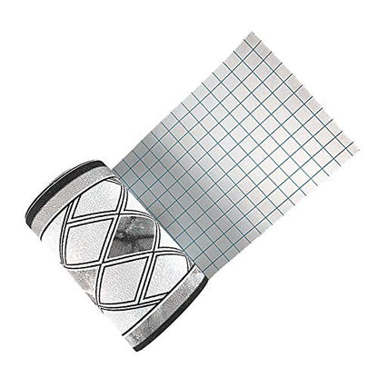 Simplemuji 3D Self Adhesive Black Diamond Waterproof Wallpaper Border Peel and Stick for Bathroom Kitchen Counter Top Tiles Sticker,4 Inch by 16.5 Feet