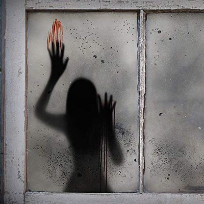 Halloween Wall Sticker Horrible Halloween Female Ghost Wall Decal Removable Glass Window Wall Stickers Decor for Party Decoration Festive Atmosphere