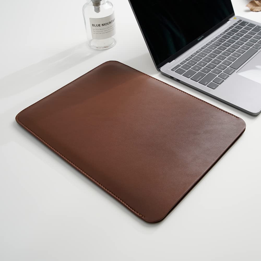 Benfan Laptop Sleeve 15 Inch Compatible with MacBook Pro 16 A2991 M3 A2780 A2485 A2141 MacBook Pro Retina 15 Color Dark Brown