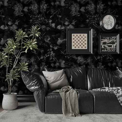 Black Peel and Stick Wallpaper 15.74" x 118.11" Embossed butterfly Vintage Textured Wall Paper Retro Solid Black butterfly Contact Paper Self Adhesive Wallpaper for Countertop Cabinets Bedroom
