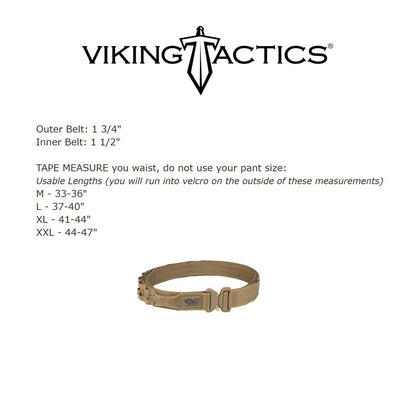 Viking Tactics® Raze Belt, VTAC®, Black, X-Large