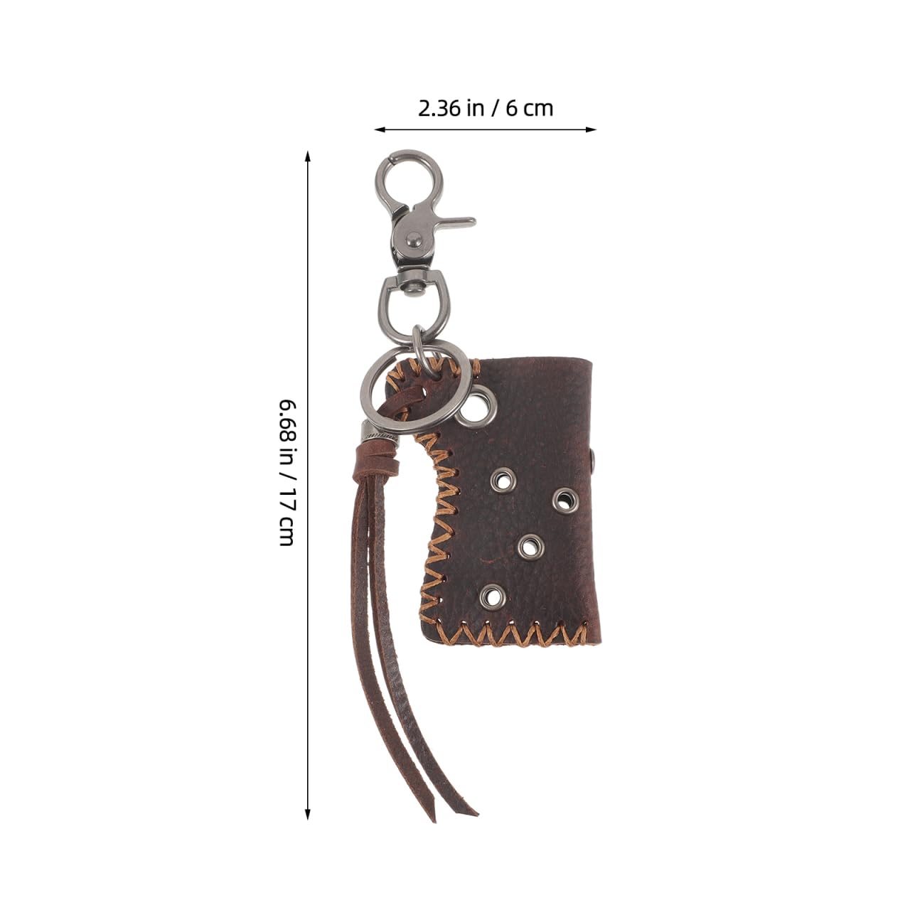 Homoyoyo Leather Lighter Case with Buckle Keychain Holder, Holder Keychain for Dark Brown Portable Smoke Lighter Sleeve for Men Outdoor Use