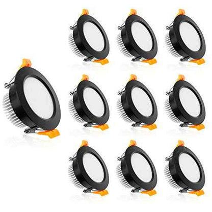 YGS-Tech 2 Inch LED Recessed Lighting, Dimmable Downlight 3W(35W Halogen Equivalent), CRI80, 3000K Warm White Ceiling Light with LED Driver(10 Pack)