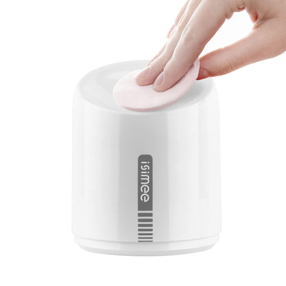 ISIMEE Automatic Makeup Remover Dispenser, Electric Micellar Water Dispenser, 6.8OZ Smart Cleansing Water Dispenser, Type-C Charger 4 Months Battery Life for Liquid Oil Facial Toner White 3.5''x4.3''