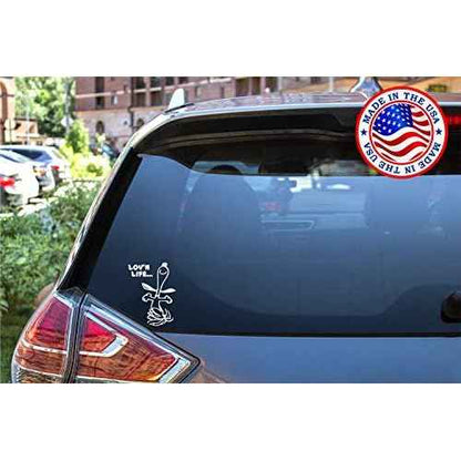 Sunset Graphics & Decal Lovin' Life Decal Vinyl Car Sticker | Cars Trucks Vans Walls Laptop | White | 5.5 inches | SGD000225