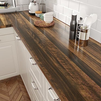 Wallercity Brown Wood Grain Contact Paper for Countertops Wooden Peel and Stick Wallpaper for Kitchen Backsplash Self Adhesive Wallpapers Vinyl Light Wood Wall Paper for Cabinets Table 15.8''x78.7''