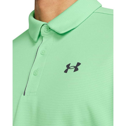 Under Armour Men's Tech Golf Polo, (350) Matrix Green / / Pitch Gray, 4X-Large