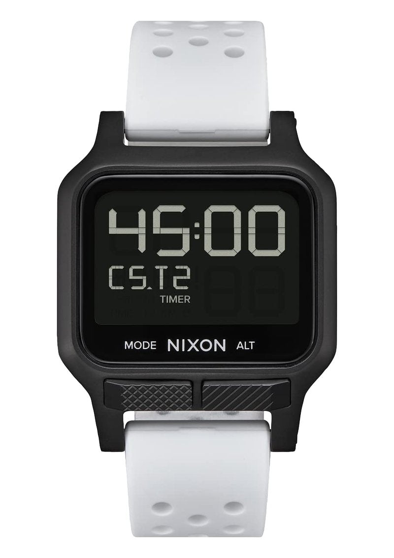 NIXON Heat A1320 - Digital Watch for Men and Women - 100M Water Resistant Exercise Workout and Running Watch - Mens Ultra Thin Lightweight Sport Watches - Custom 38 mm LCD Display, 20mm PU Band