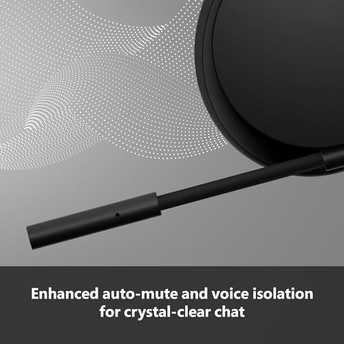 Xbox Wireless Gaming Headset – Over Ear Headphones – Spatial Audio with Dolby Atmos, Windows Sonic Series X|S, One, Windows PC, Mobile – Carbon Black