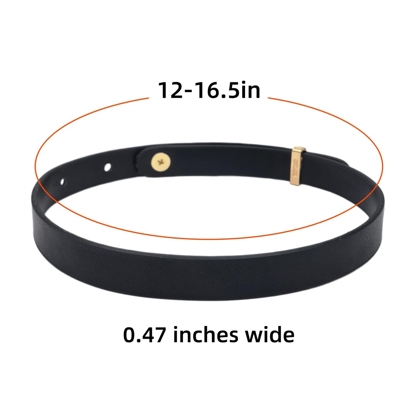 HOUGXD Black Leather Choker Necklace for Women, Goth Punk PU Leather Collar Choker, Adjustable 12-16.5 Inches Emo Alt Accessories Gothic Jewelry (Black chain gray beads)