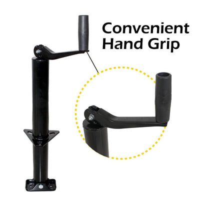 MaxxHaul 70159 14" Lift A-Frame Mount Trailer Jack with Top Wind - 2000 lbs. Capacity