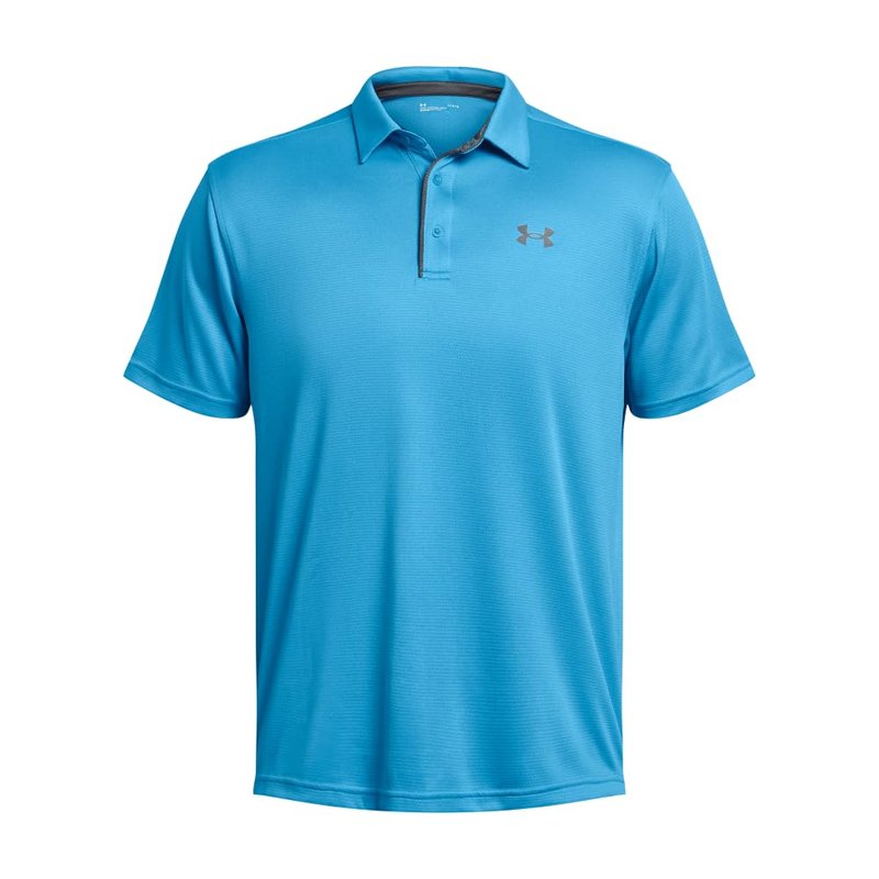 Under Armour Men's Tech Golf Polo, (421) Capri / / Pitch Gray, Medium Tall