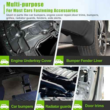 mxuteuk 260PCS U-Nut Clips & Automotive Body Fender Bolts Kit,for Most Cars Fender,Engine Undertray Cover, Engine Cover & Bumper Fender Liner
