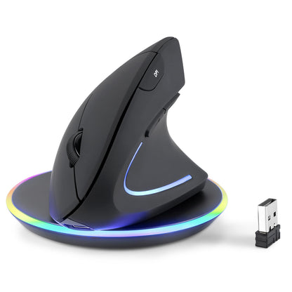 Perixx PERIMICE-713 Wireless Ergonomic Vertical Mouse - 800/1200/1600 DPI - Right Handed - Recommended with RSI User