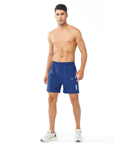 NORTHYARD Men's Athletic Running Shorts Gym Workout 7"/9"/5" Quick Dry Lightweight Sports Basketball Tennis 3 Zipper Pockets ROYALBLUE-5inch S