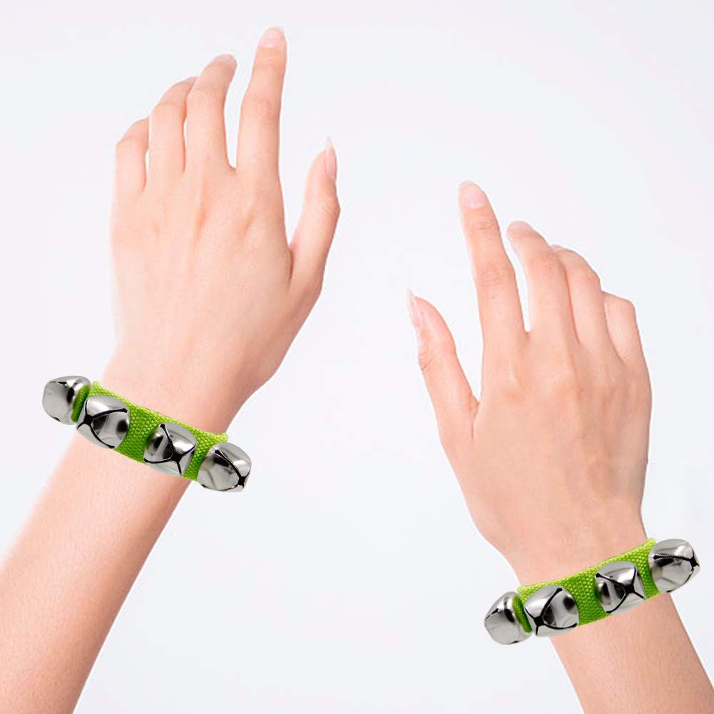 Happy Trees Band Wrist Bells, 9" Wrist Shaking Jingle Bells, Adjustable Ankle Bell, 24 Pcs