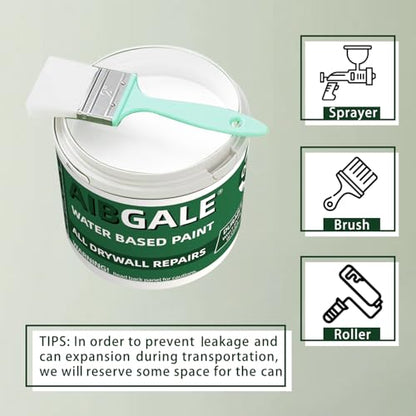 Water Based Wood Paint No Sanding or Priming, Quick Drying Multi-Surface Paint for Indoor Outdoor Cabinets, Walls and Doors - Low Odor/Non-Toxic, Semi-Gloss White, 8 Oz