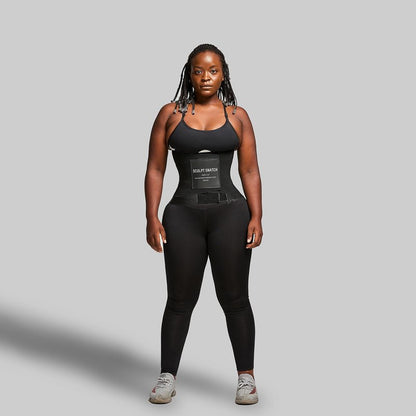 Sculpt Snatch Hourglass Waist Trainer for Women–Adjustable Sweat Band for Stomach, Tummy Control&Workout Waist Trimmer(BLACK,X-Small)