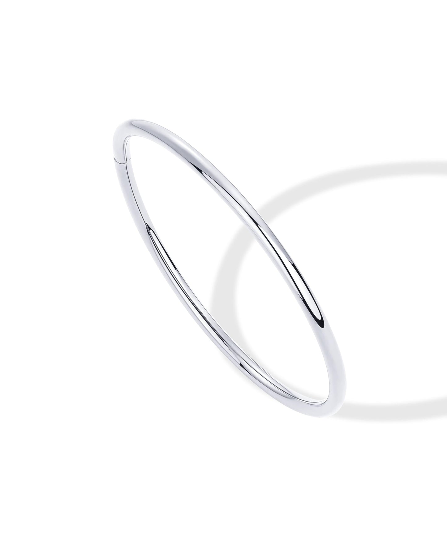 PAVOI Stainless Steel Bangle Bracelet for Women | Classic Lightweight Stacking Bracelet | Small/Medium Size