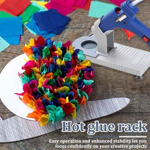 Glue Gun Stand,Heat Gun Holder,Hot Glue Gun Stand With Non-Stick Silicone Mat, Suction Cups,Glue Gun Holder Stand,Glue Gun Holder,For Make Your Diy, Crafts, Home School Project Well Bars Orderly
