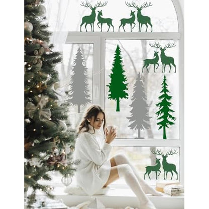 Large Pine Tree Stencils for Painting on Wood Reusable Christmas Pine Tree Template, Giant Fence Stencils for Wall Garden Fence Window Furniture Mural