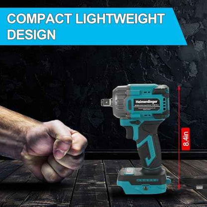 1/2 Inch Cordless Impact Wrench Compatible with Makita 18V Battery-550N.m(406Ft-lbs) Brushless High Torque Impact Gun,3200RPM Driver for Car Tires Truck