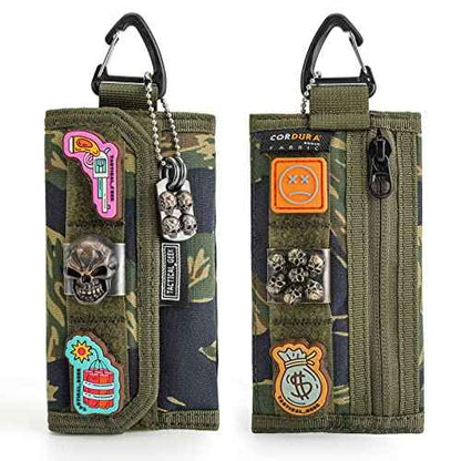 TACTICAL GEEK Storage A2 M EDC Pouch Organizer, Nylon Coin Purse, Multi-Purpose Storage Pocket, Multitools Small Pocket Organizer for Men, Compact Gadget Pouch for Daily Carry Camouflage