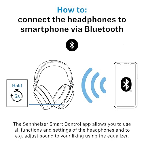 Sennheiser MOMENTUM 4 Wireless Noise Cancelling Headphones - Bluetooth Headset for Crystal-Clear Calls, Adaptive Noise Cancellation, Over-Ear Headphones, 60h Battery Life, Folding Design, Black/Copper