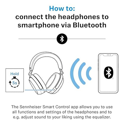 Sennheiser MOMENTUM 4 Wireless Noise Cancelling Headphones - Bluetooth Headset for Crystal-Clear Calls, Adaptive Noise Cancellation, Over-Ear Headphones, 60h Battery Life, Folding Design, Black/Copper