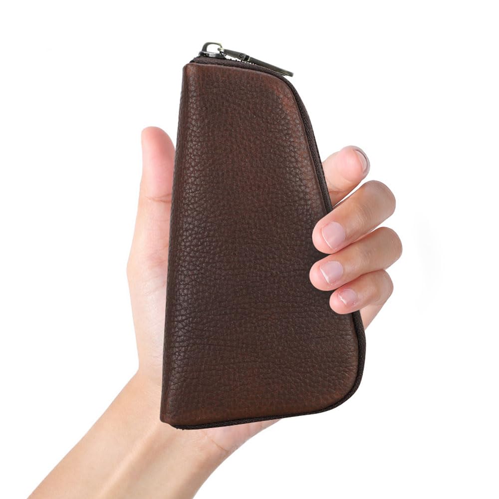CONTACTS Small Pipe Tobacco Pouch Leather Smoking Pipe Storage Organizer Portable Accessories Lighter Holder Zipper Tobacco Pipes Travel Box