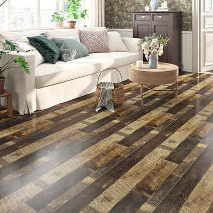 FunStick Brown Wood Contact Paper for Countertops Cabinets Waterproof Wood Wallpaper Peel and Stick Butcher Block Countertop Contact Paper Removable Wooden Grain Wall Paper Vinyl Wrap for Desk 16"x80"