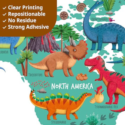 DECOWALL SG2-2312 Dinosaur World Wall Stickers Decals Room Kids Nursery Bedroom d?cor Boys Living Baby Dino playroom Travel Nursery Removable