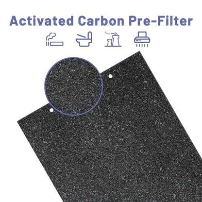 1183800 Replacement Filter Compatible with Whirlpool WPT80(P/B) & 817800 fit Whispure Large Tower Air Purifier, with 2 H13 HEPA Filters + 8 Activated Carbon Pre-Filters